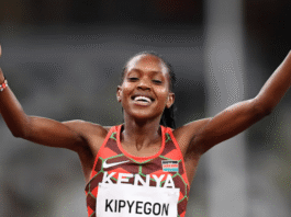 Three-time world record holder Faith Kipyegon. Photo/ Olympics.