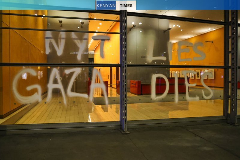 ‘NYT lies, Gaza dies’: Protesters target New York Times building over Gaza coverage -  VIDEO