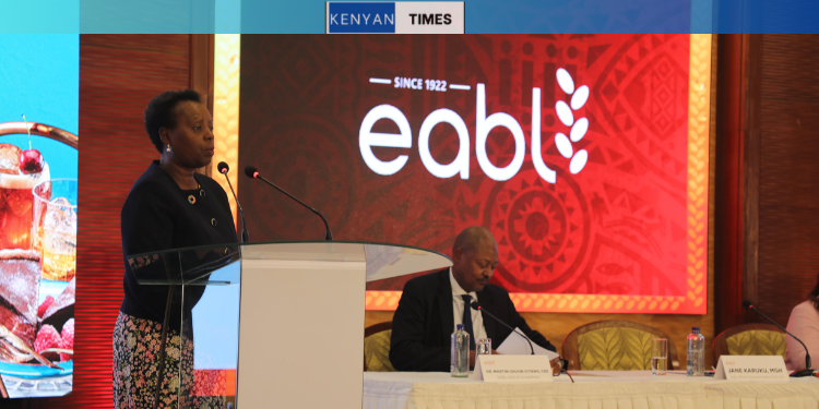 Eabl Md And Ceo Jane Karuku And Group Chairman Martin Oduor During The Release Of The 2023 Financial Results On July 30, 2024. Photo/Eabl.