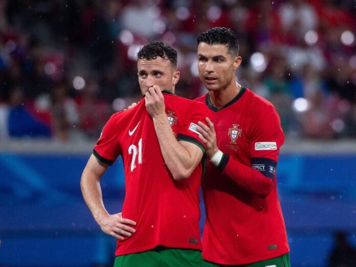 Diogo Jota and Cristiano Ronaldo