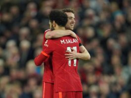 Diogo Jota and Mohamed Salah at Liverpool