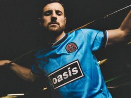 A photo of the Bohemians FC Oasis shirt