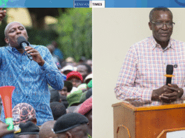 A Collage Of Majority Leader Kimani Ichung’wah (Left) And Former Chief Justice David Maraga (Right).