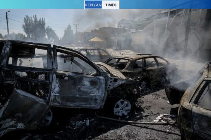 Ukrainian drone strike ignites large blaze at Russian oil depot
